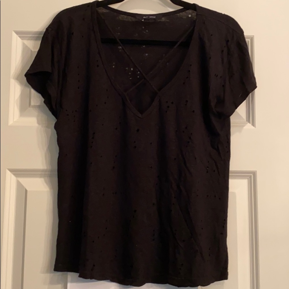 Black Distressed T-shirt